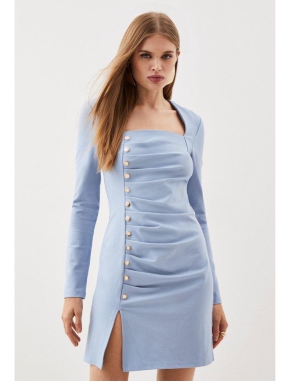 Karen Millen Ponte Tuck Jersey Dress